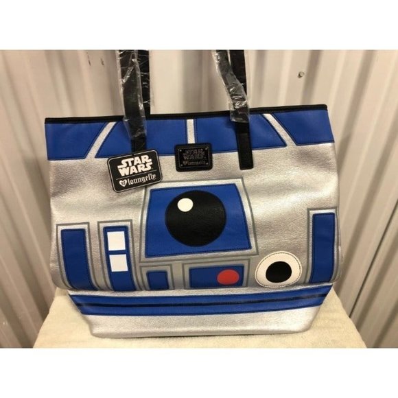 Loungefly Handbags - NWT New Rare Heart Logo Limited Release Loungefly Disney Star Wars Droid Tote